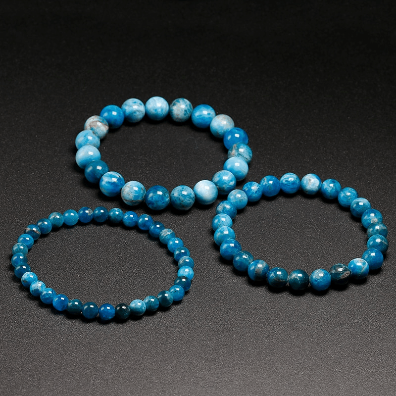Bracelet Pierre Apatite Bleue | Lithothérapie Stéphanie