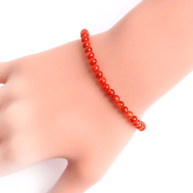 Bracelet en Cornaline 4MM | Lithothérapie Stéphanie