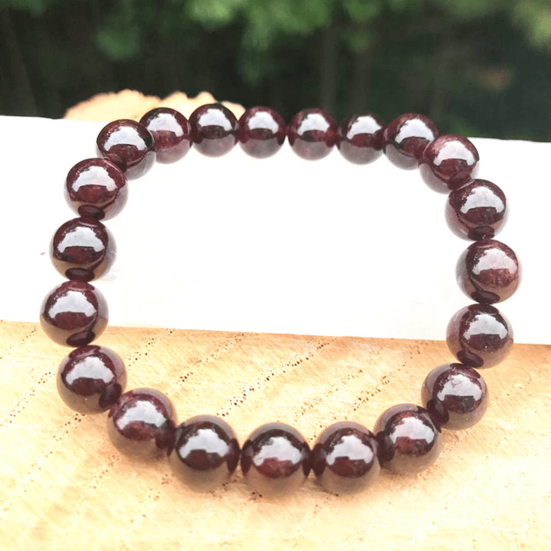 Bracelet Pierre Grenat Rouge | Lithothérapie Stéphanie