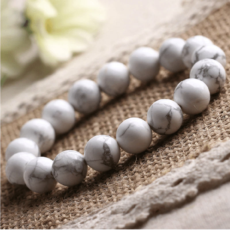 Bracelet Pierre Howlite Blanche | Lithothérapie Stéphanie