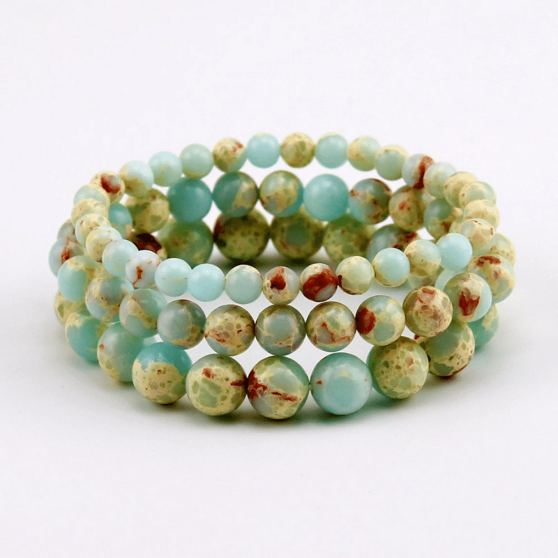 Bracelet Pierre Jaspe Aqua Terra | Lithothérapie Stéphanie