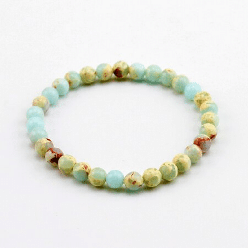 Bracelet en Jaspe Aqua Terra 6MM | Lithothérapie Stéphanie