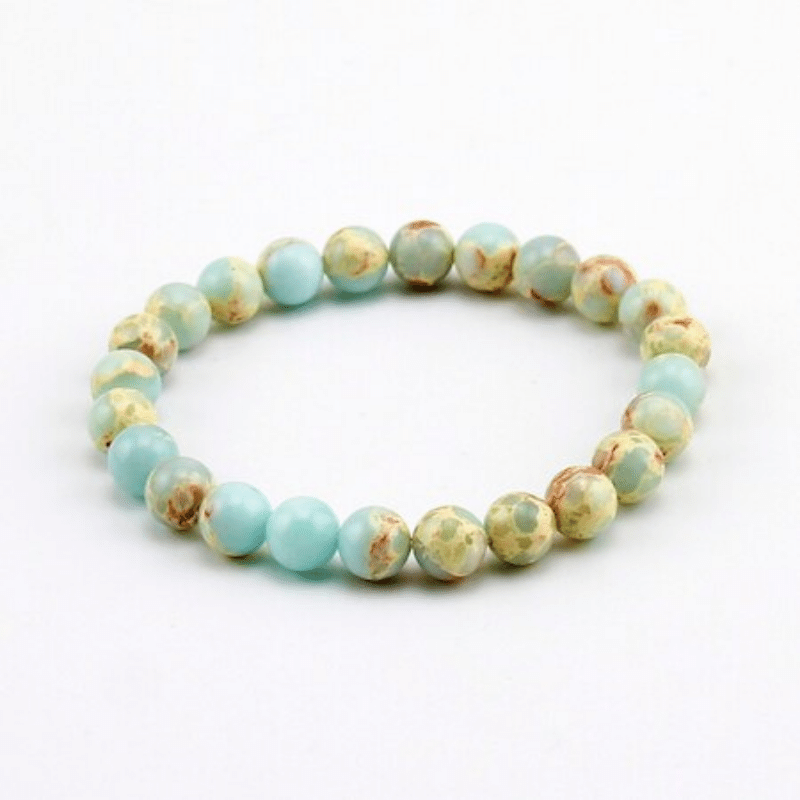 Bracelet en Jaspe Aqua Terra 8MM | Lithothérapie Stéphanie