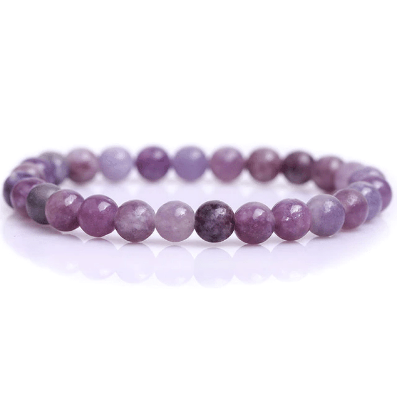 Bracelet en Lépidolite 6MM | Lithothérapie Stéphanie