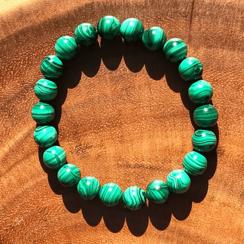 Bracelet en Malachite AAA | Lithothérapie Stéphanie