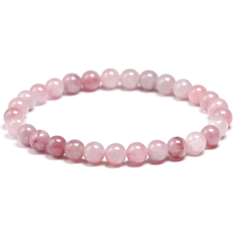 Bracelet en Quartz Rose Foncé 6MM | Lithothérapie Stéphanie