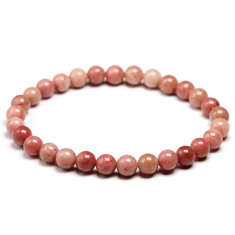 Bracelet en Rhodonite 6MM | Lithothérapie Stéphanie