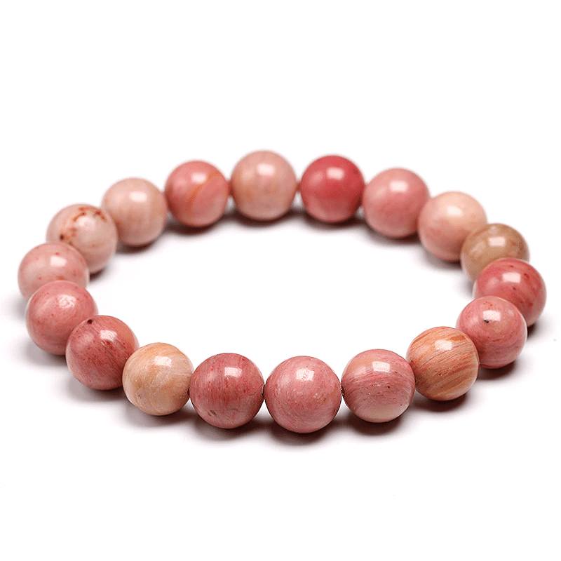 Bracelet en Rhodonite 10MM | Lithothérapie Stéphanie