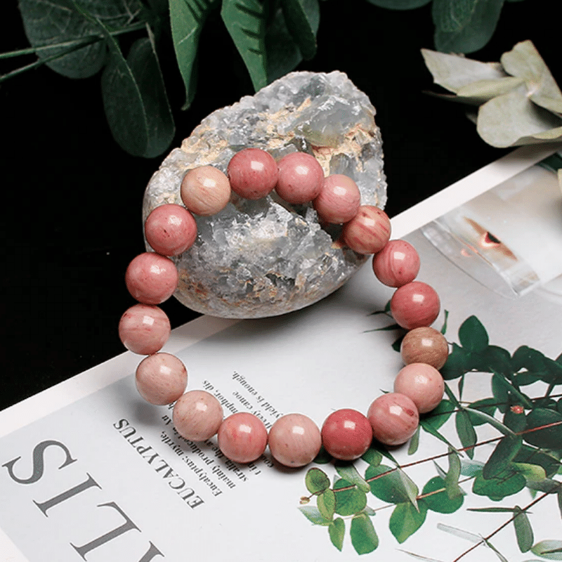 Bracelet en Rhodonite | Lithothérapie Stéphanie