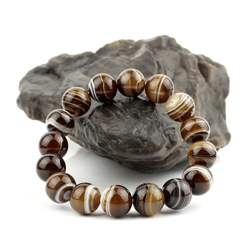 Bracelet en Sardonyx Marron | Lithothérapie Stéphanie