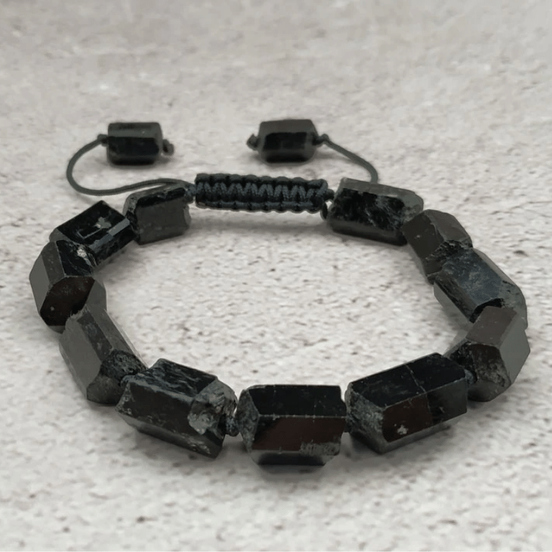 Bracelet de Tourmaline Noire Brute | Lithothérapie Stéphanie