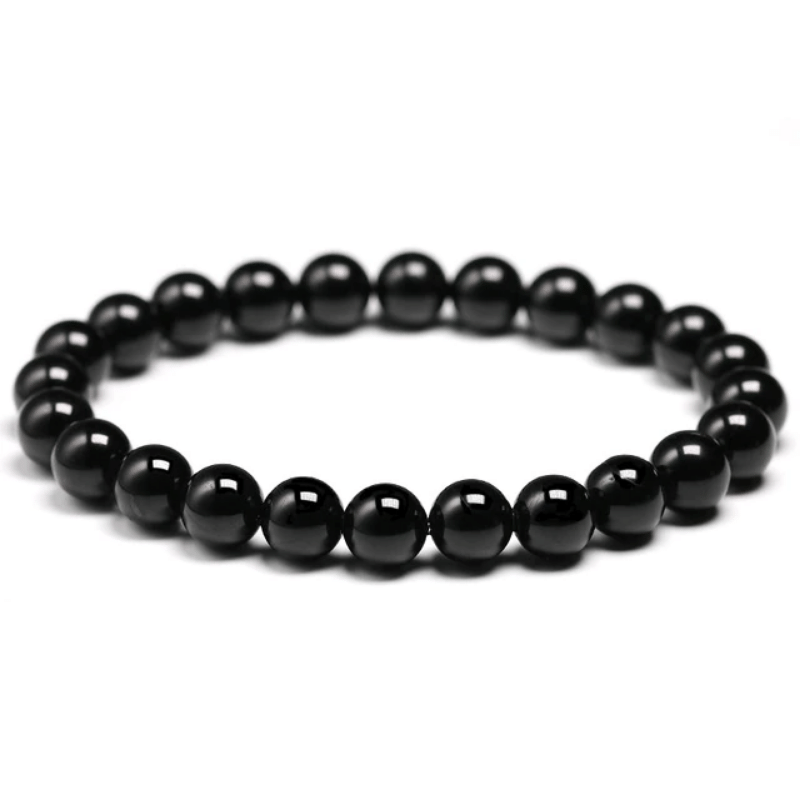 Bracelet en Tourmaline Noire 8MM | Lithothérapie Stéphanie