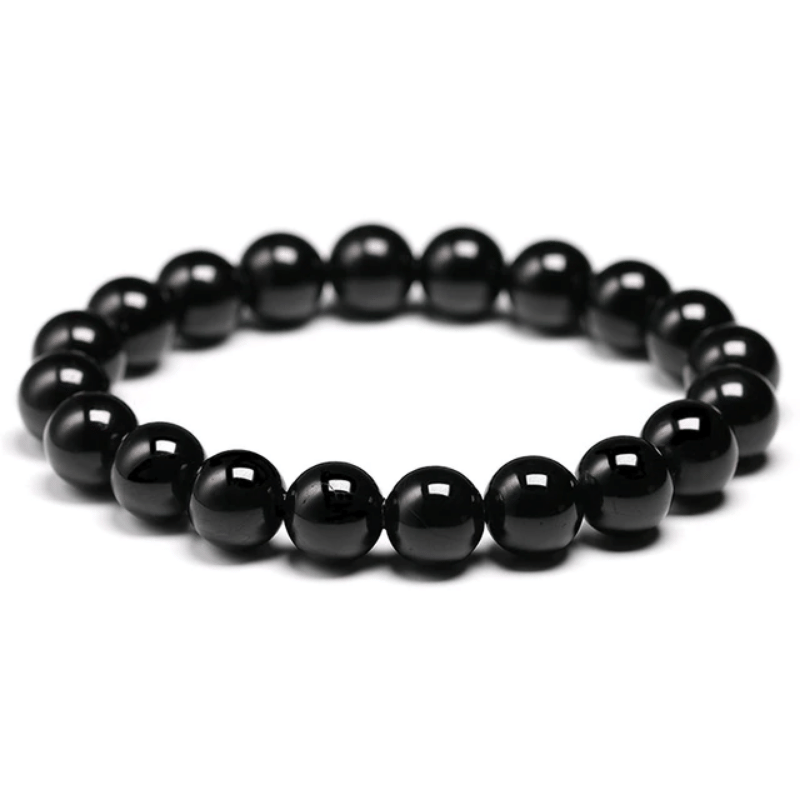 Bracelet en Tourmaline Noire 10MM | Lithothérapie Stéphanie
