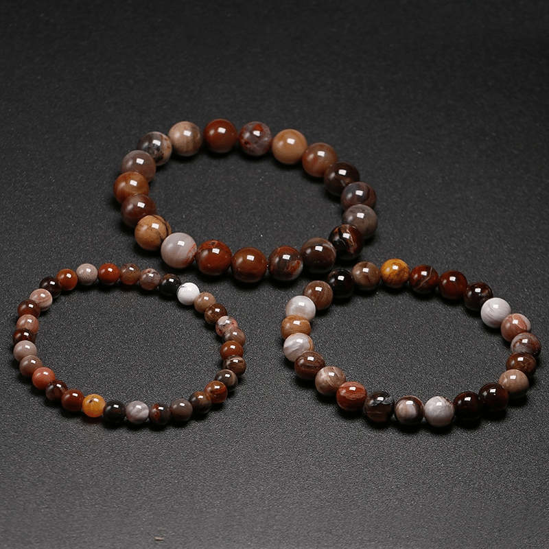 Bracelet Bois Fossilisé | Lithothérapie Stéphanie