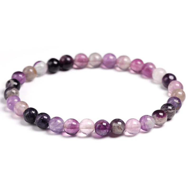 Bracelet en Fluorite Violette 6MM | Lithothérapie Stéphanie