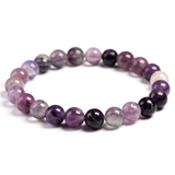 Bracelet en Fluorite Violette 8MM | Lithothérapie Stéphanie