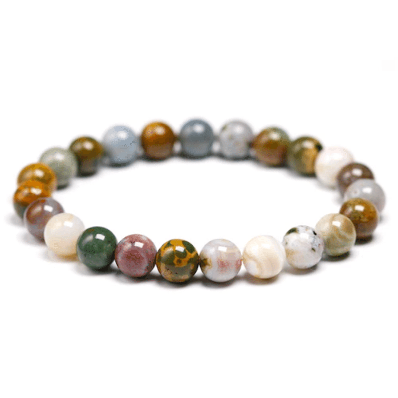 Bracelet Pierre Jaspe Océan | Lithothérapie Stéphanie