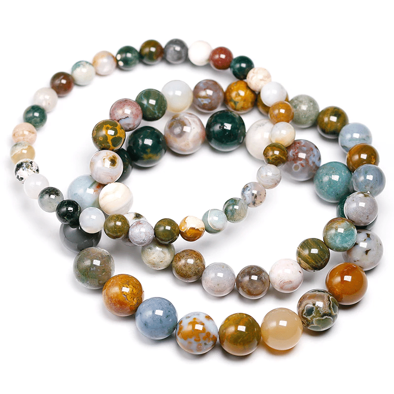 Bracelet en Jaspe Océan Naturel | Lithothérapie Stéphanie