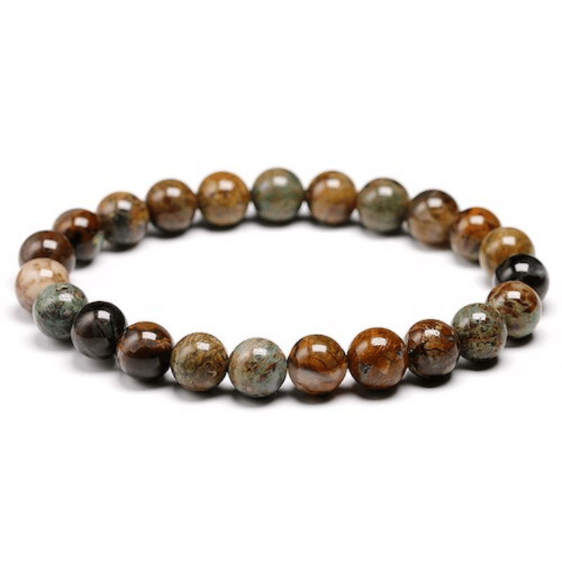 Bracelet en Jaspe Peau de Serpent 8MM | Lithothérapie Stéphanie