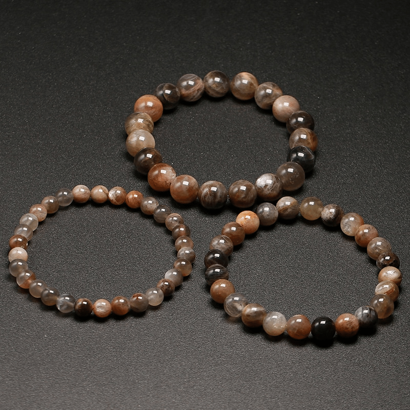 Bracelet Pierre de Soleil Noire | Lithothérapie Stéphanie