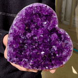 Grand Coeur en Améthyste Brute | Lithothérapie Stéphanie