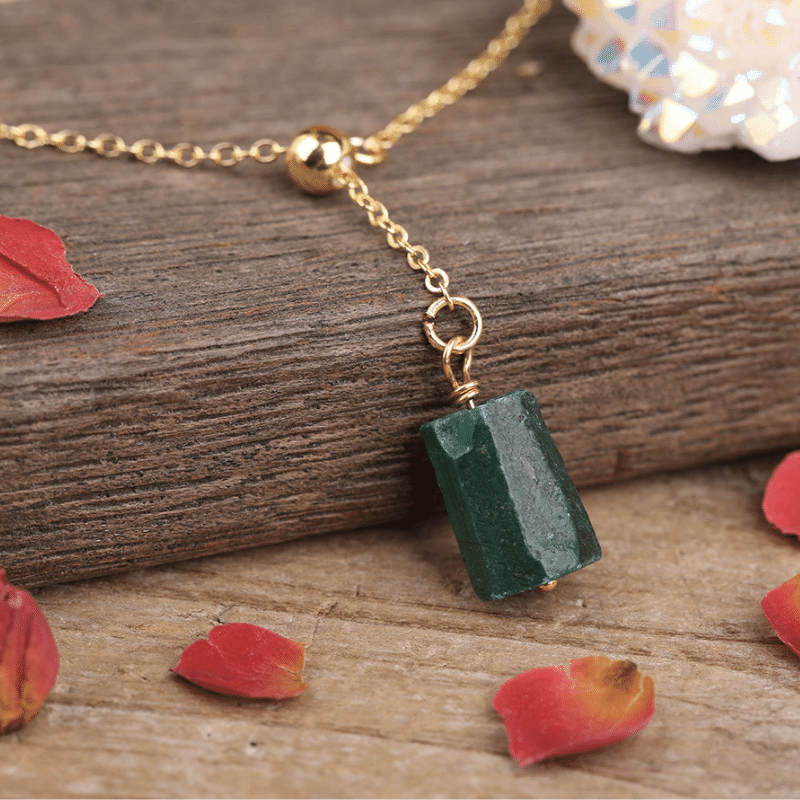 Collier Chaîne en Pierre Malachite | Lithothérapie Stéphanie