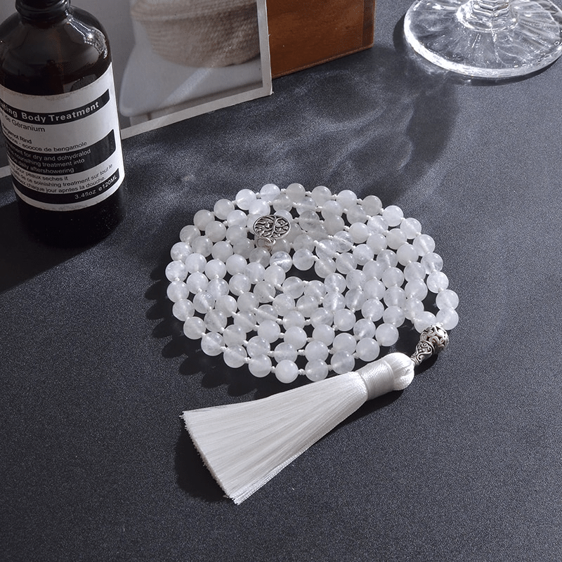 Mala Jade Blanc | Lithothérapie Stéphanie