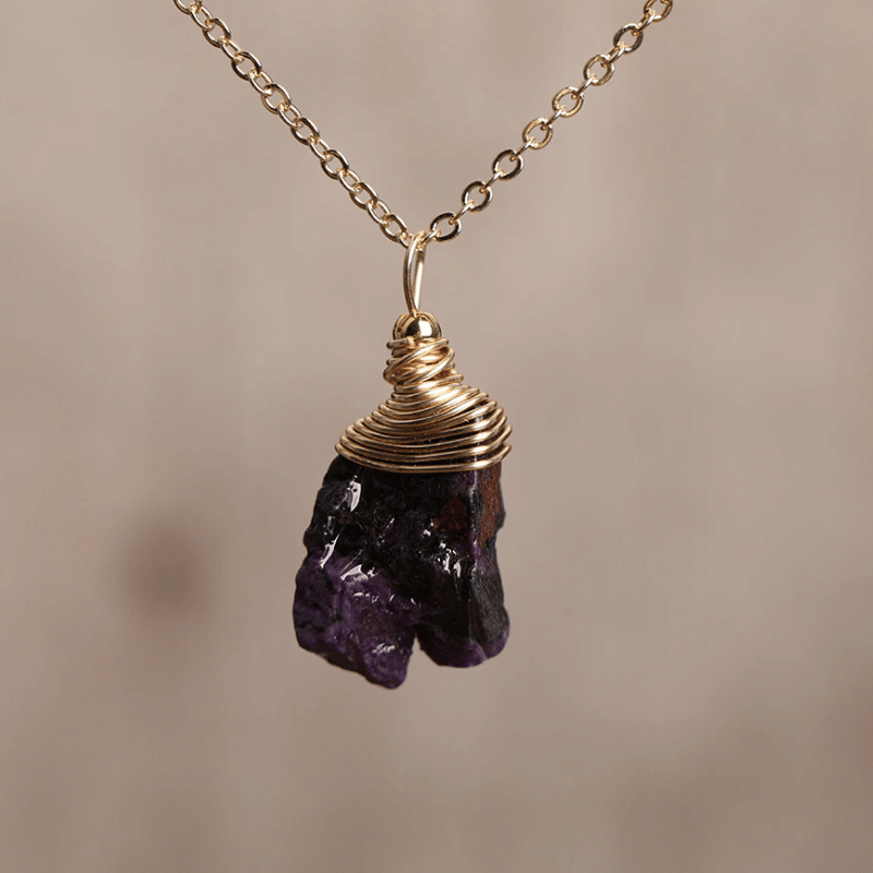 Collier en Pierre Sugilite | Lithothérapie Stéphanie
