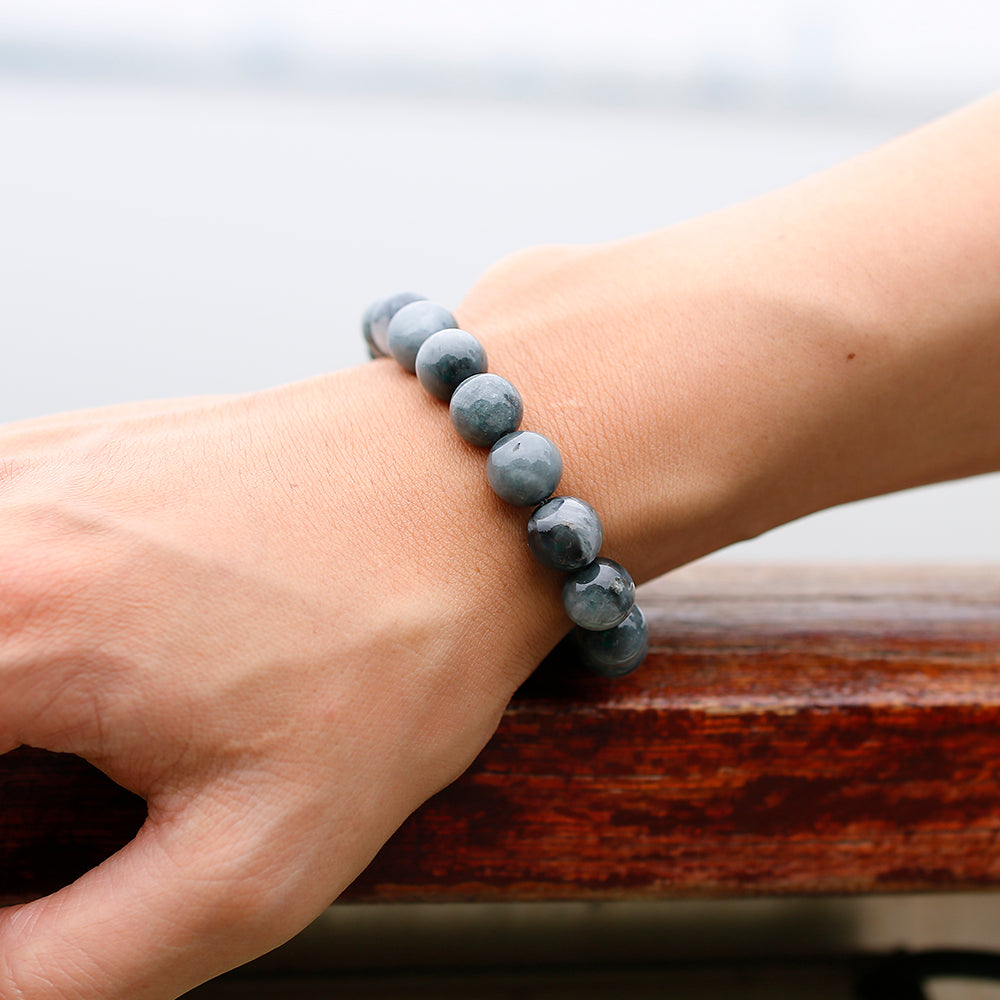 Bracelet Perles Oeil d'Aigle | Lithothérapie Stéphanie