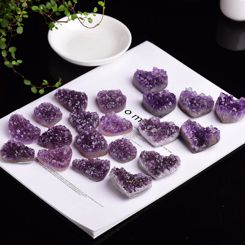 Petit Coeur en Améthyste Brute | Lithothérapie Stéphanie