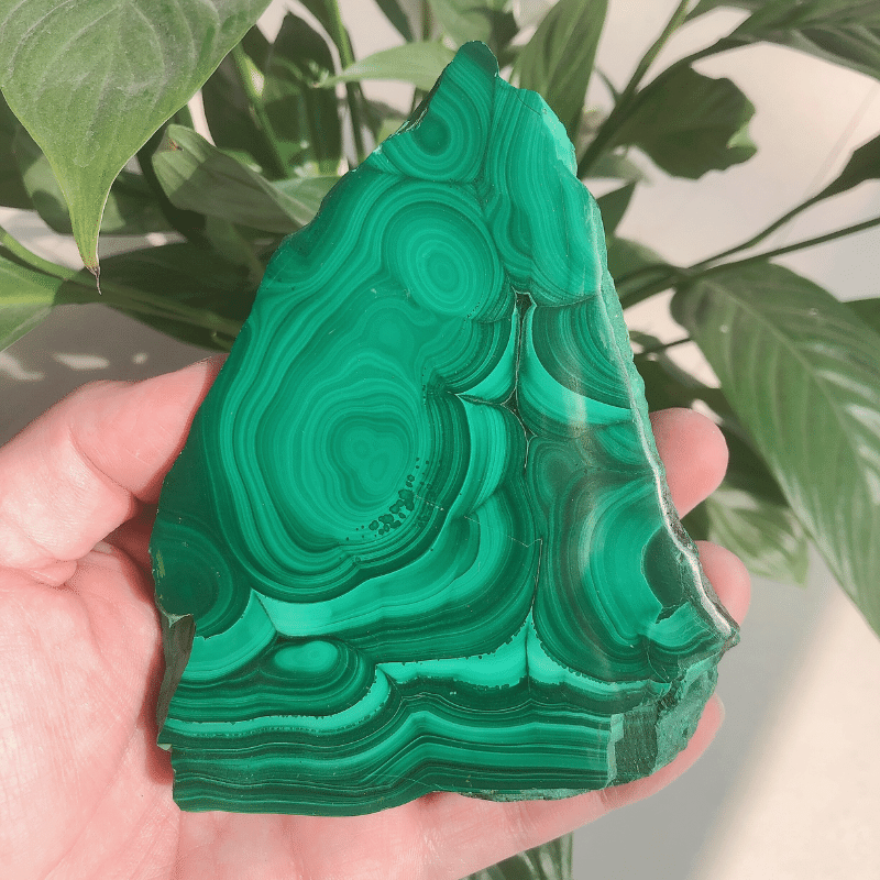 Tranche Malachite | Lithothérapie Stéphanie